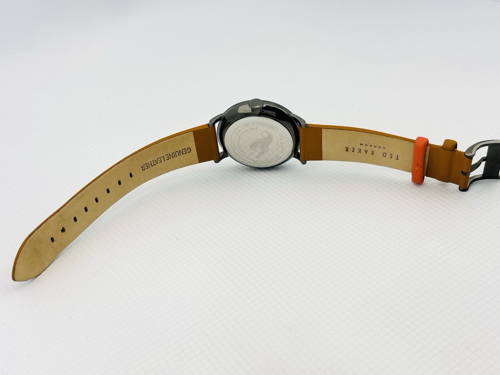 Ted Baker TE10023490 ‘SMART CASUAL’ Multifunction Black Case Brown Strap Watch
