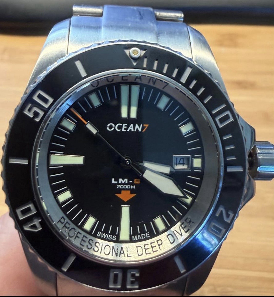 OCEAN7 Model LM-8 Automatic 2000m Diver Swiss 45mm Men’s Watch