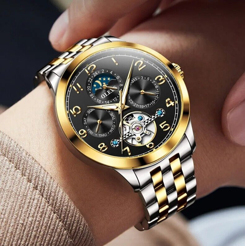 OLEVS Automatic Mechanical Waterproof Luxury Watch Date Men’s Wristwatch