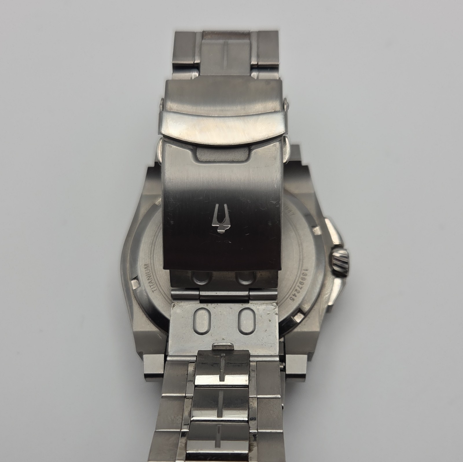 Bulova Precisionist Men’s 46mm Titanium Quartz 300m Black Carbon Dial