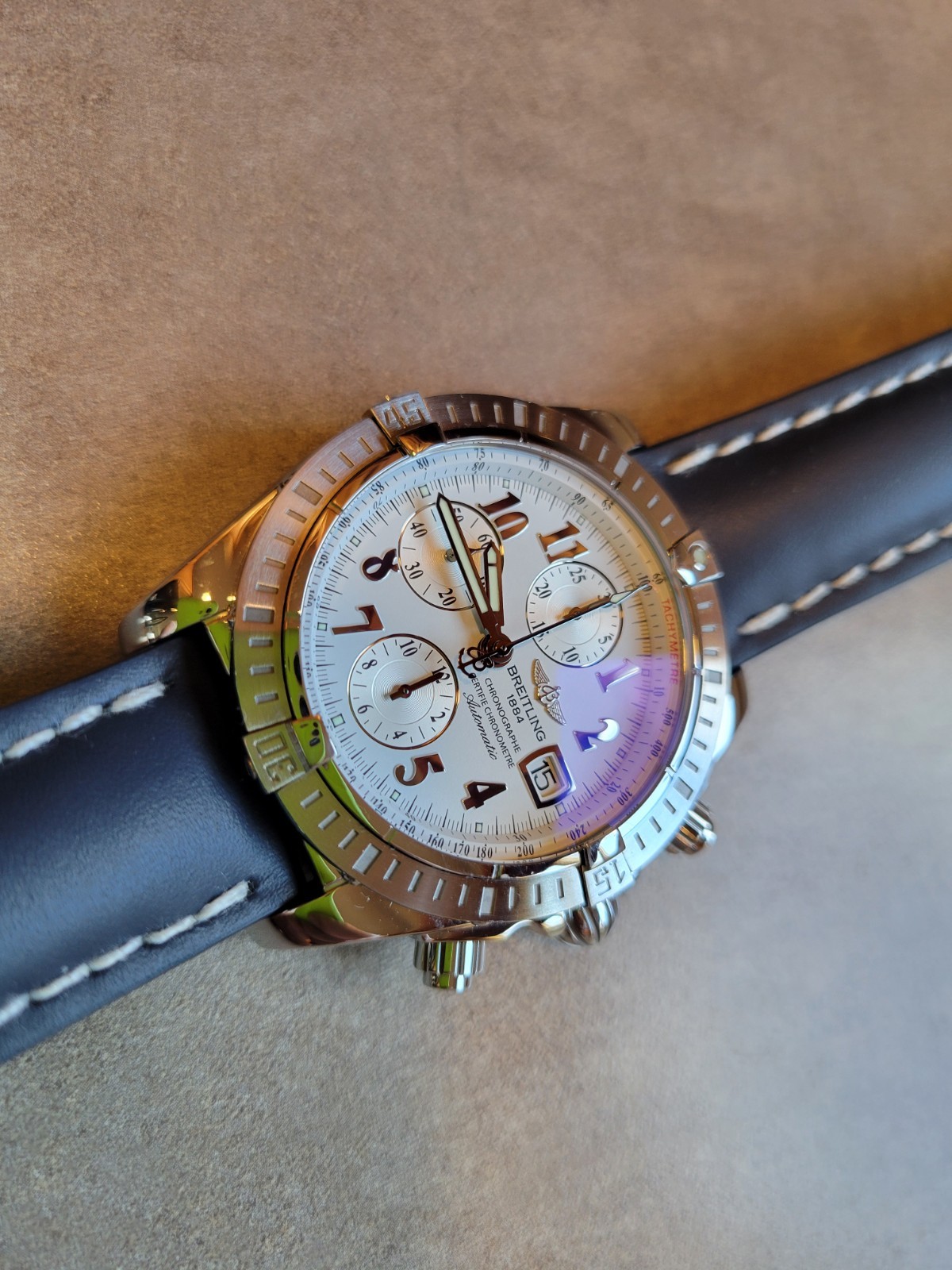 A.D. papers BREITLING Chronomat EVOLUTION A13356 watch STRAP leather rubber OEM