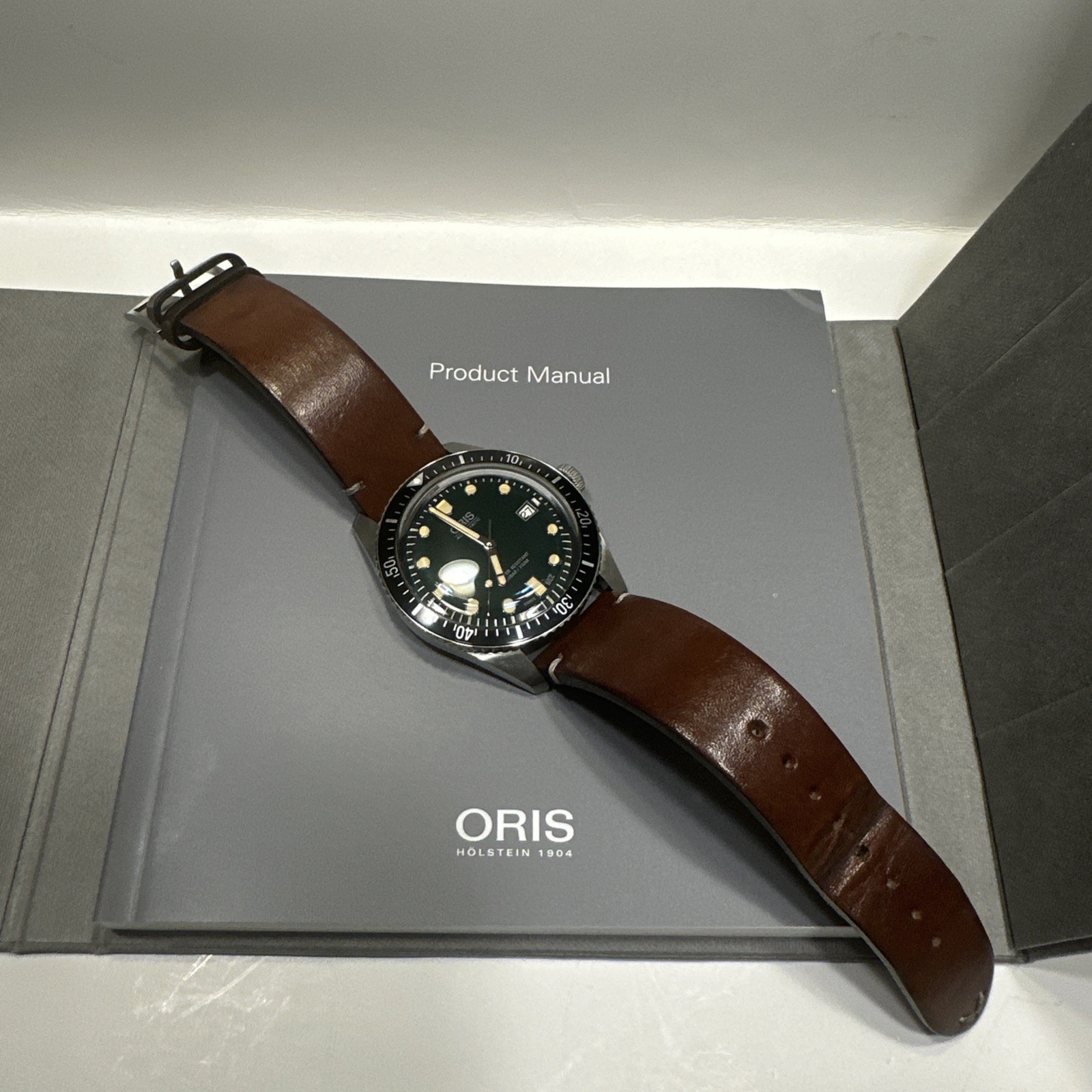 USED Oris Divers Sixty-Five Green Dial Men’s Watch Box And Manual But No Papers
