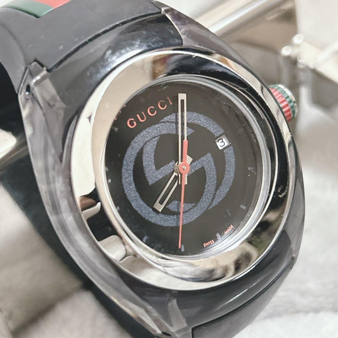 Gucci Sync Sherry Line 137.3 YA137301 Quartz Black Unisex Watch Used