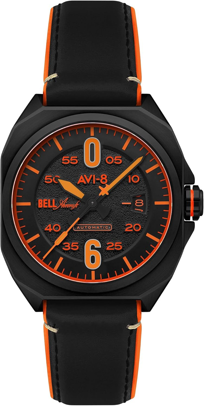 Men’s 41mm Bell X-1 Machbuster Automatic Watch – Rubber/Leather Strap
