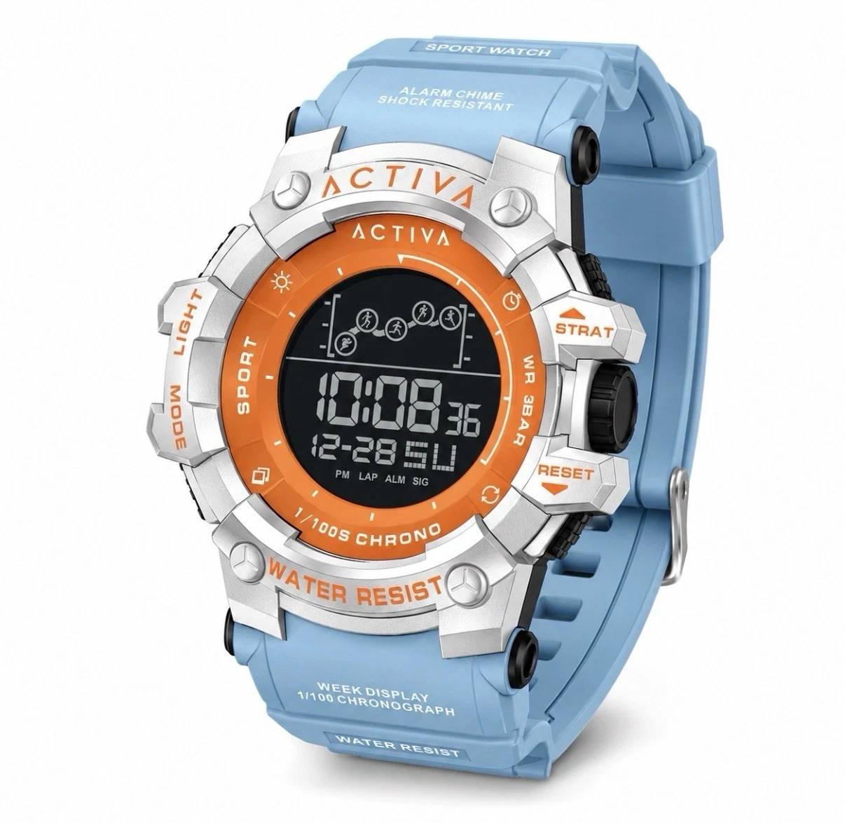 Activa Summit X Invicta Unisex Digital Watch 50mm. Light Blue (ACW8082-012) New