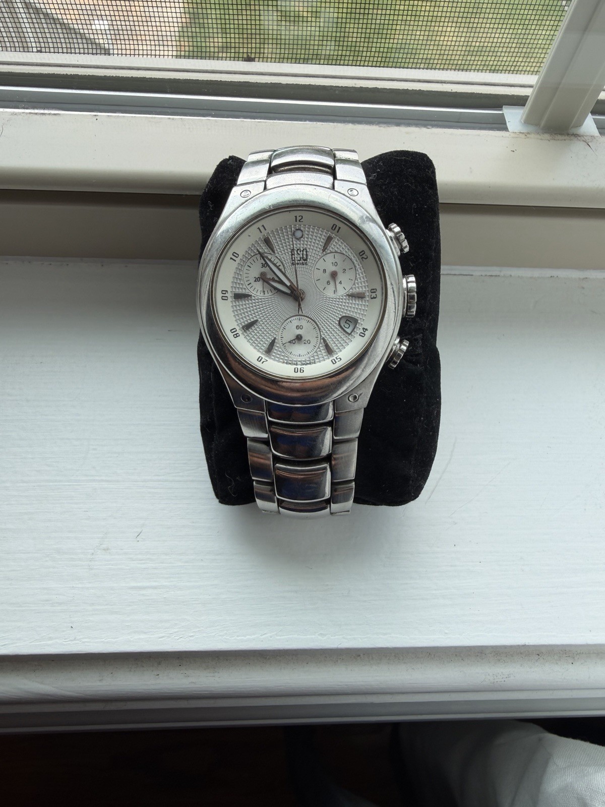 Esquire ESQ Movado Swiss E5262 Men’s Chronograph Watch 38mm Needs Battery ￼