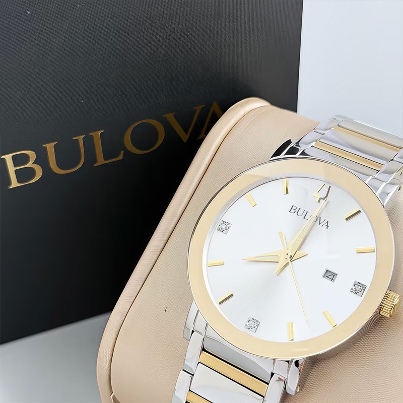 Bulova Futuro Modern 98D151 Silver Dial Stainless Calendar Men’s Quartz Watch