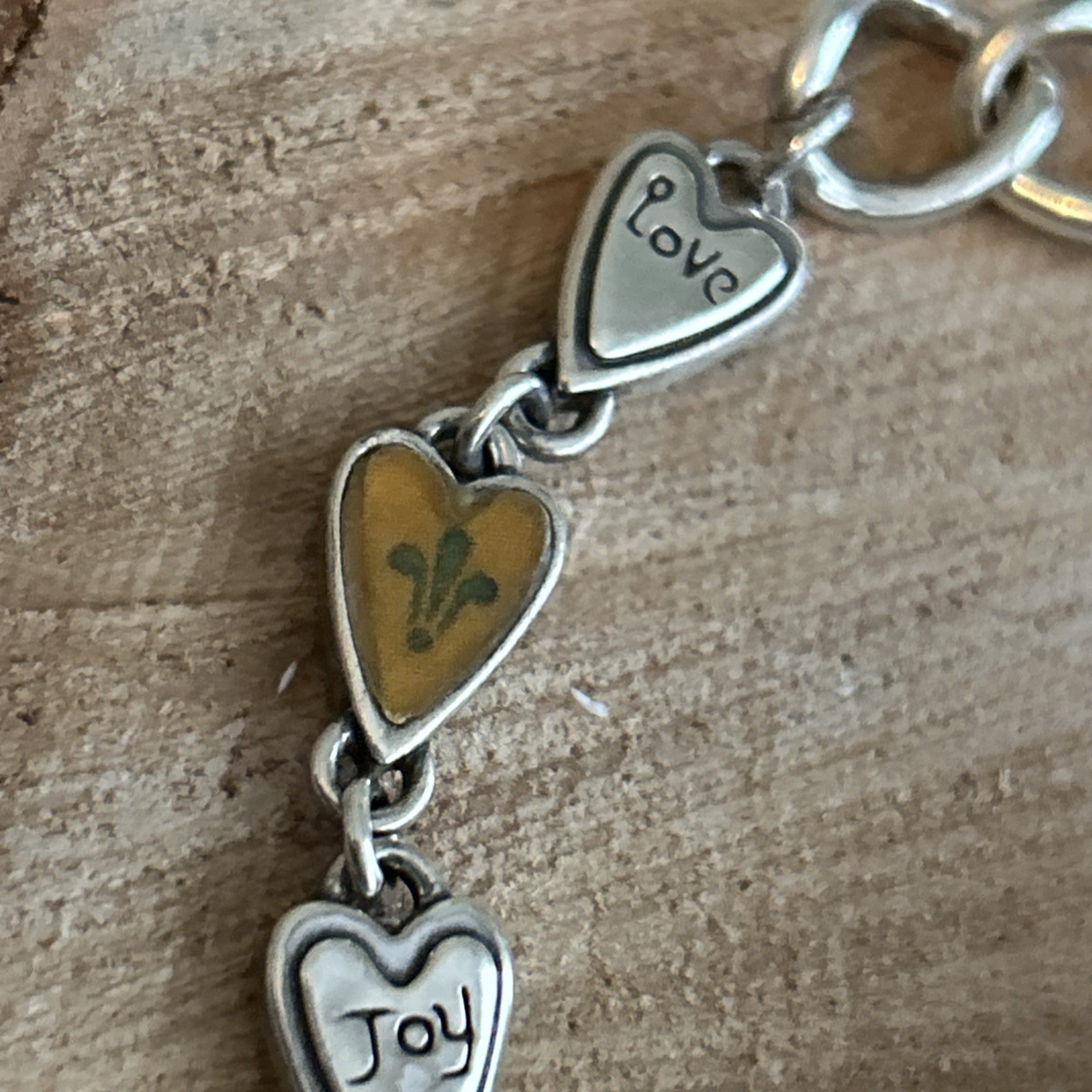 Brighton Piccadilly Watch Silver Plated Heart Links Oval Face Toggle Clasp 7-8″