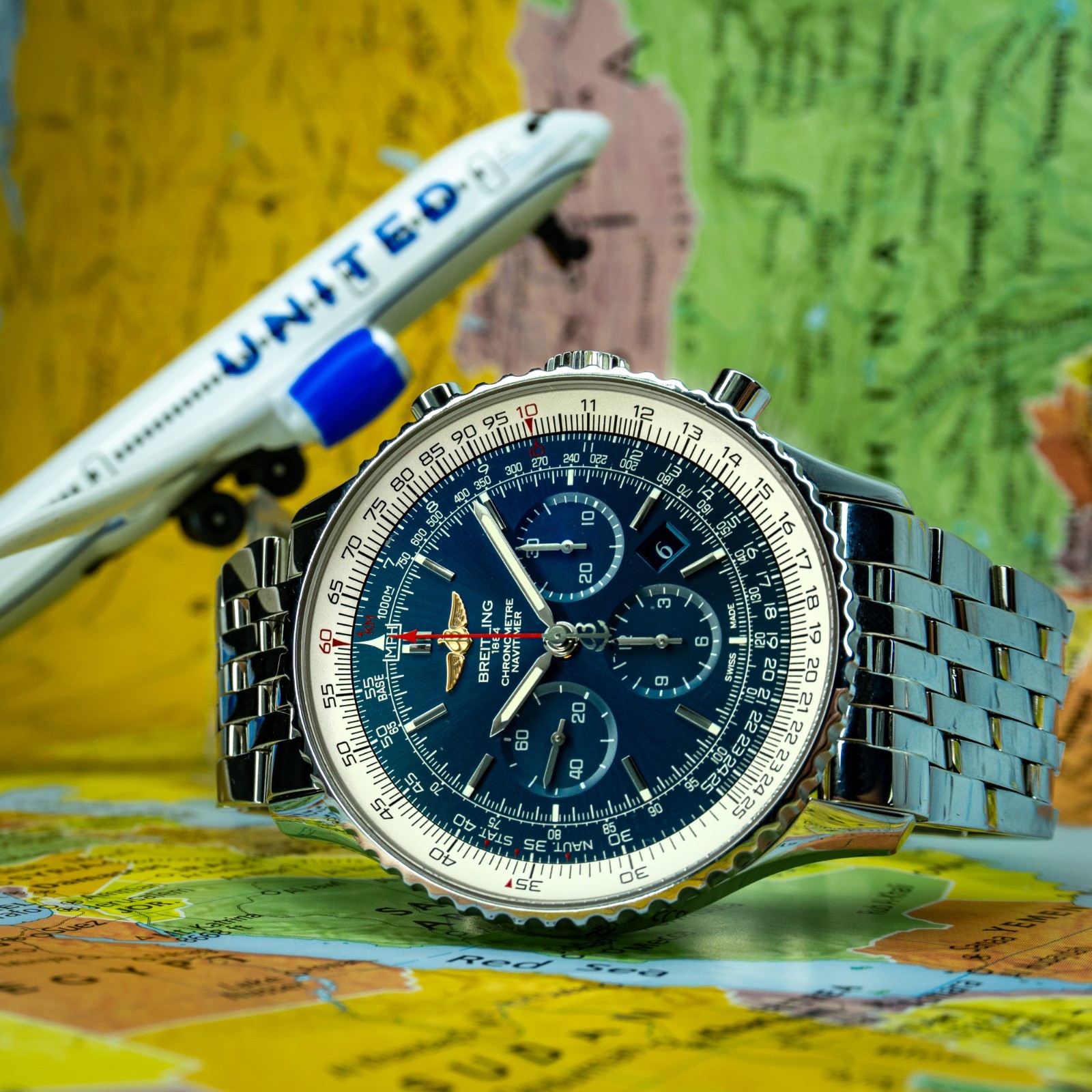 Breitling Navitimer 01 | Ref AB012721/C889 | 46 | Aurora Blue | Steel | Full Set