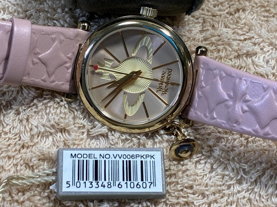 With Box Vivienne Westwood Watch Orb Pink Leather Strap