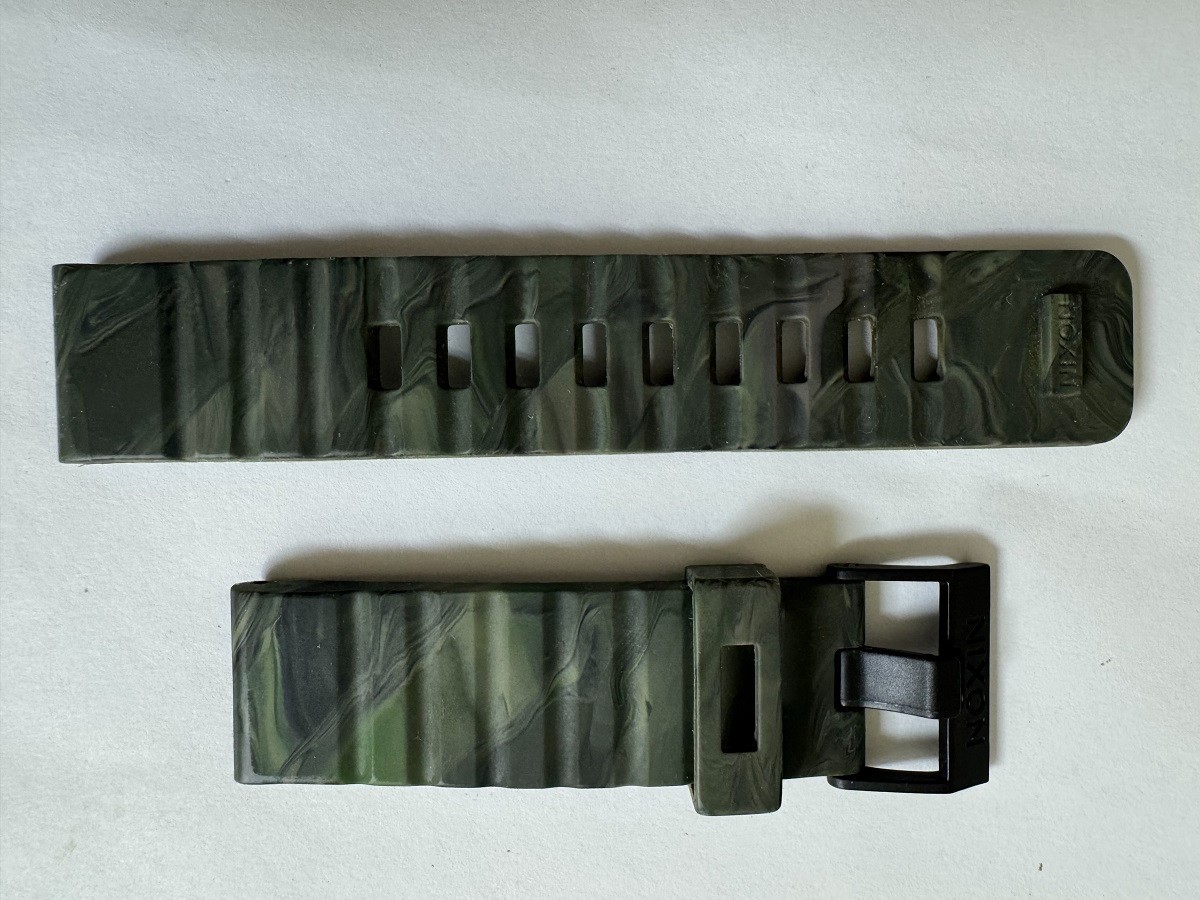 Genuine NIXON Silicone/Rubber Green watch band strap 24mm