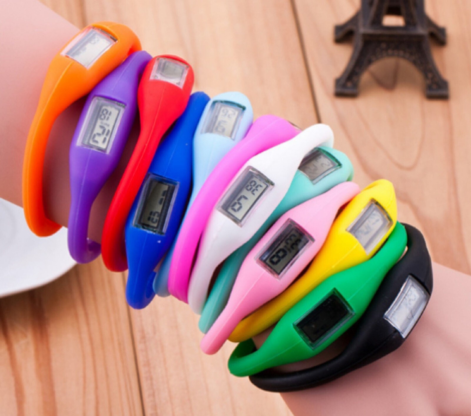 Colourful Digital Silicone Silicon Rubber Sports Bracelet Wrist Watch Gift Gym