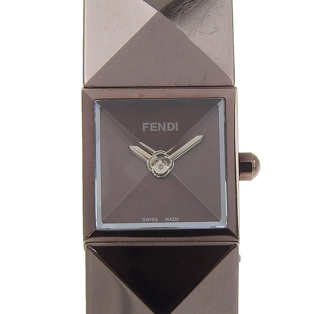 FENDI pyramid Watches 4260L BrownDial Stainless Steel Quartz Analog displa…