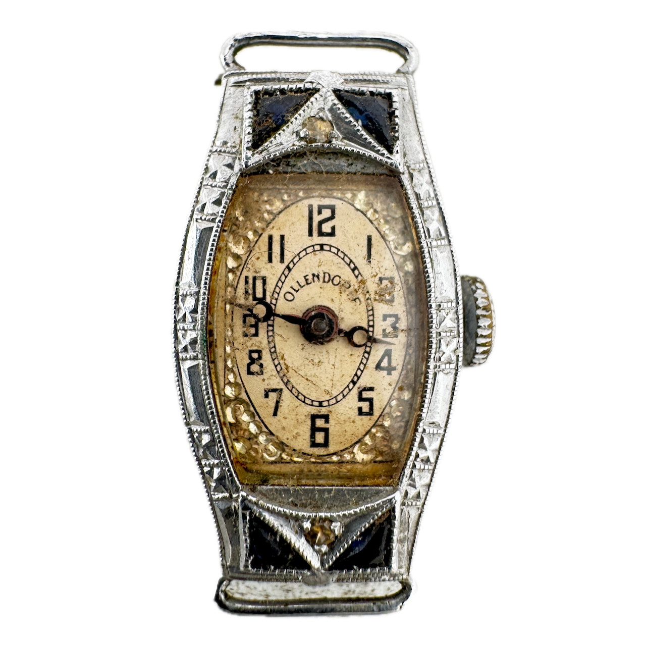 Vintage 14mm Olendorff Gemstone 15 Jewel Men’s Mechanical Wristwatch Swiss