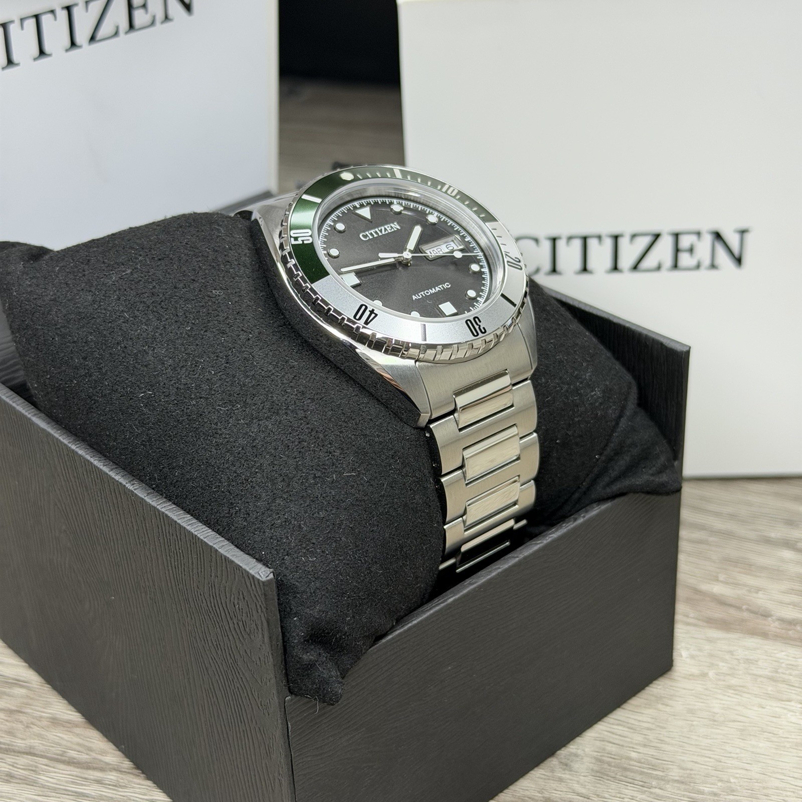 NEW✅AUTOMATIC✅ Citizen Day Date Black Dial Steel Men’s Watch NH7531-50E $675