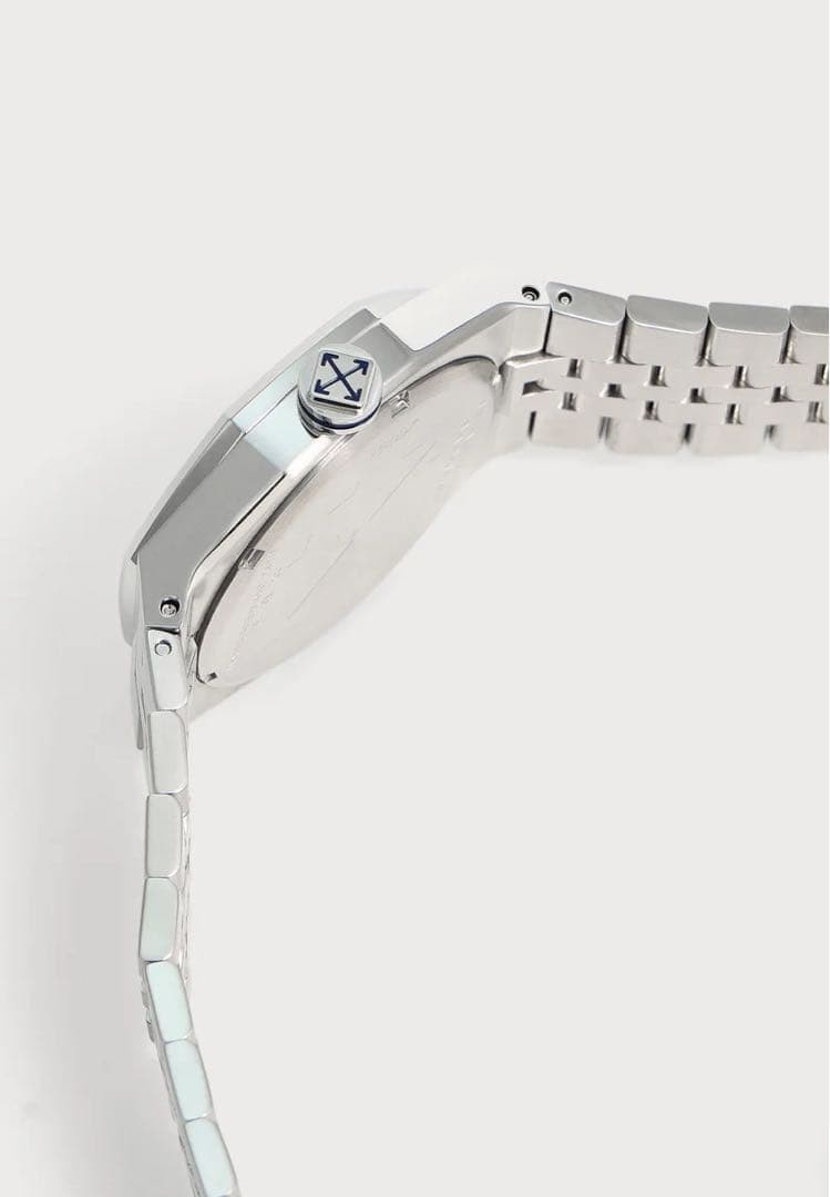 Off-White Time “No Grid” Silver Blue Dial Quartz Men’s Watch
