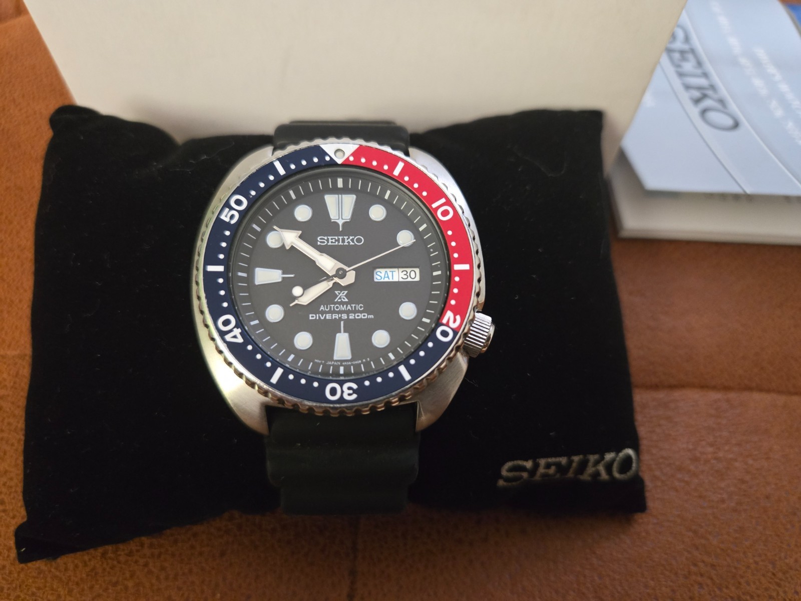 Seiko SRP779 “Pepsi” Turtle Automatic Dive Watch