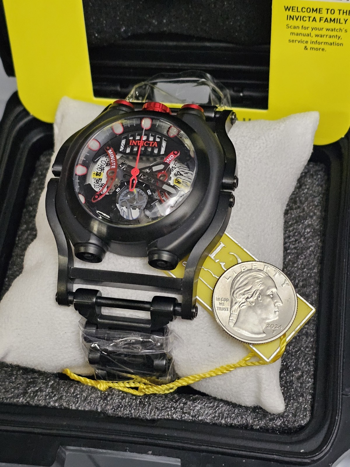 Invicta 🌊 SEA HUNTER – Hinged Case Spinning Dials – Chronograph mens watch