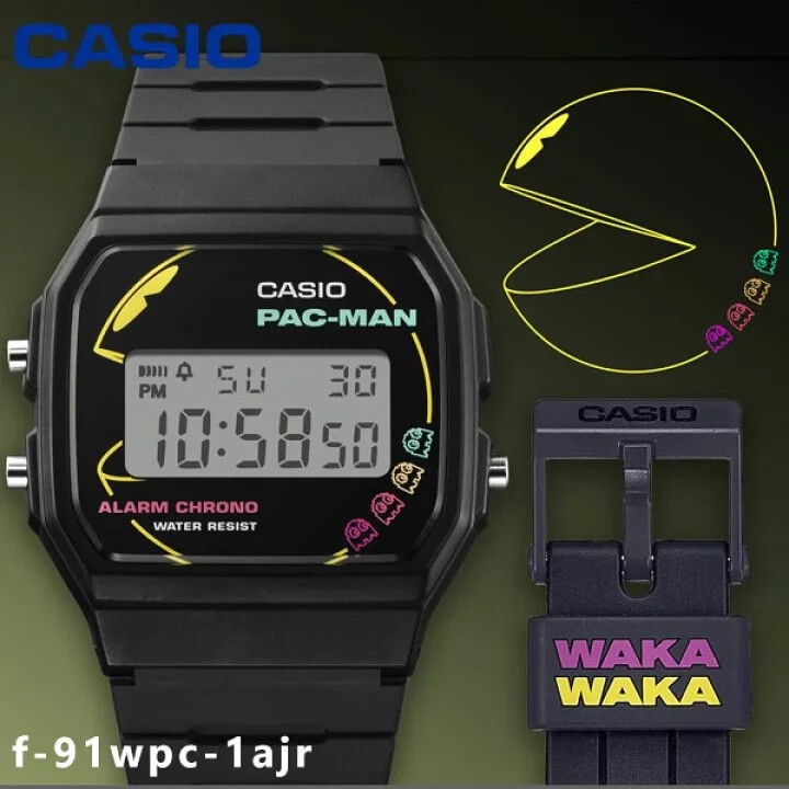 CASIO F-91WPC-1AJR Pac-Man collaboration Digital watch Limited New in Box Japan