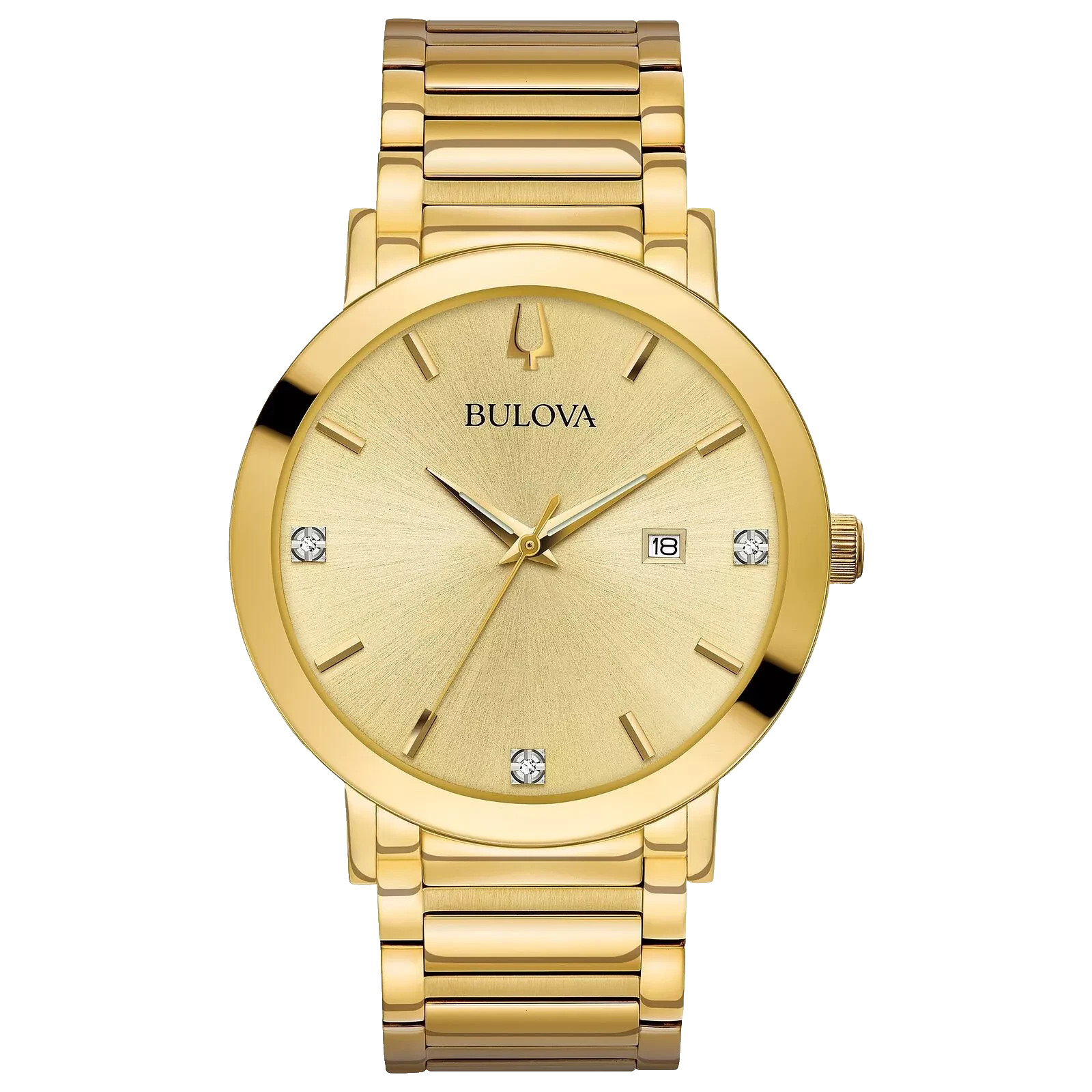 Bulova futuro Men’s stainless steel Gold tone Diamond Accents Watch 97D115