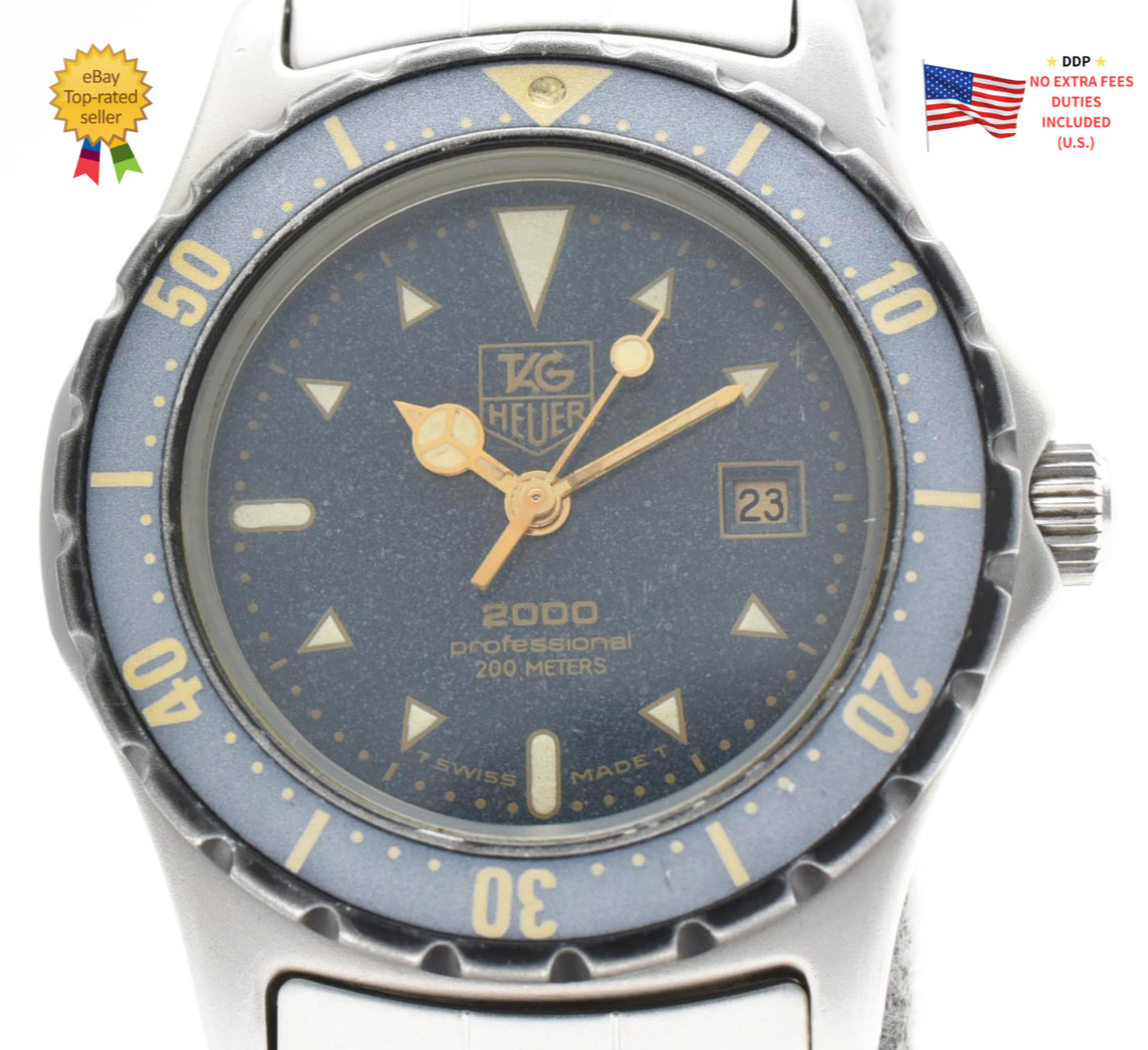 ▶️ [Exc+5] TAG Heuer 972.615 Womens 2000 Series Professional Watch Navy Moondust