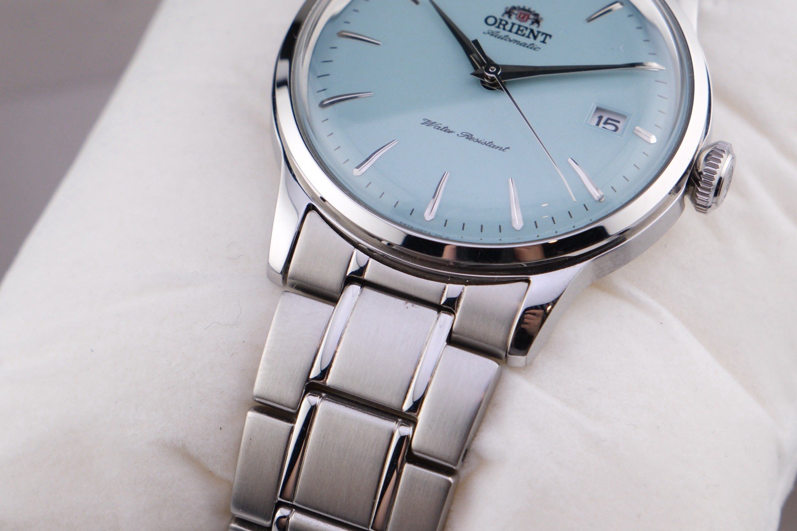 Orient Classic Automatic Bambino 38 “Tiffany Baby Blue” Lim Ed MINT 7.5”
