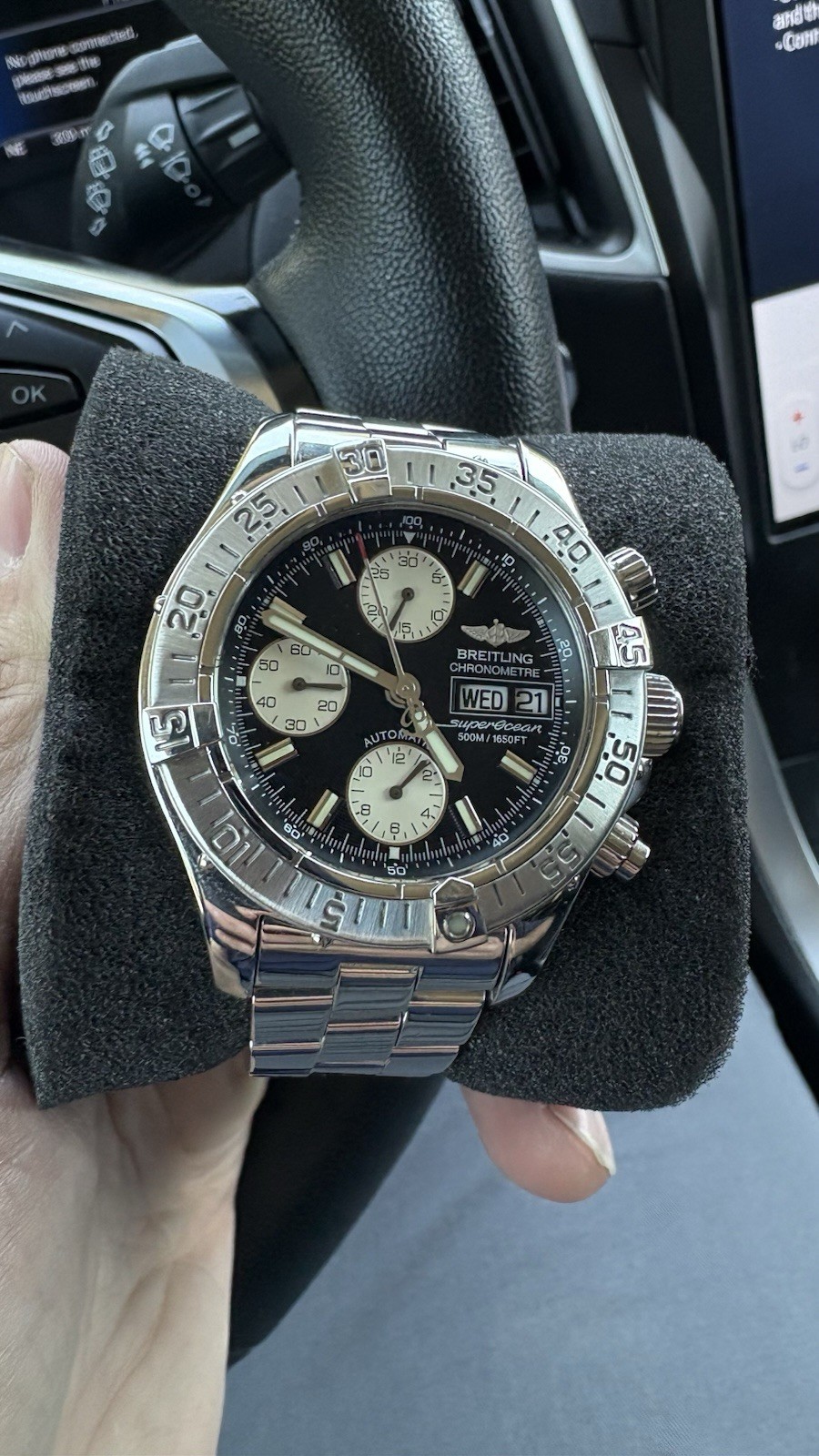 Breitling Superocean Chronograph A13340 Black Dial Day-Date 42mm Steel