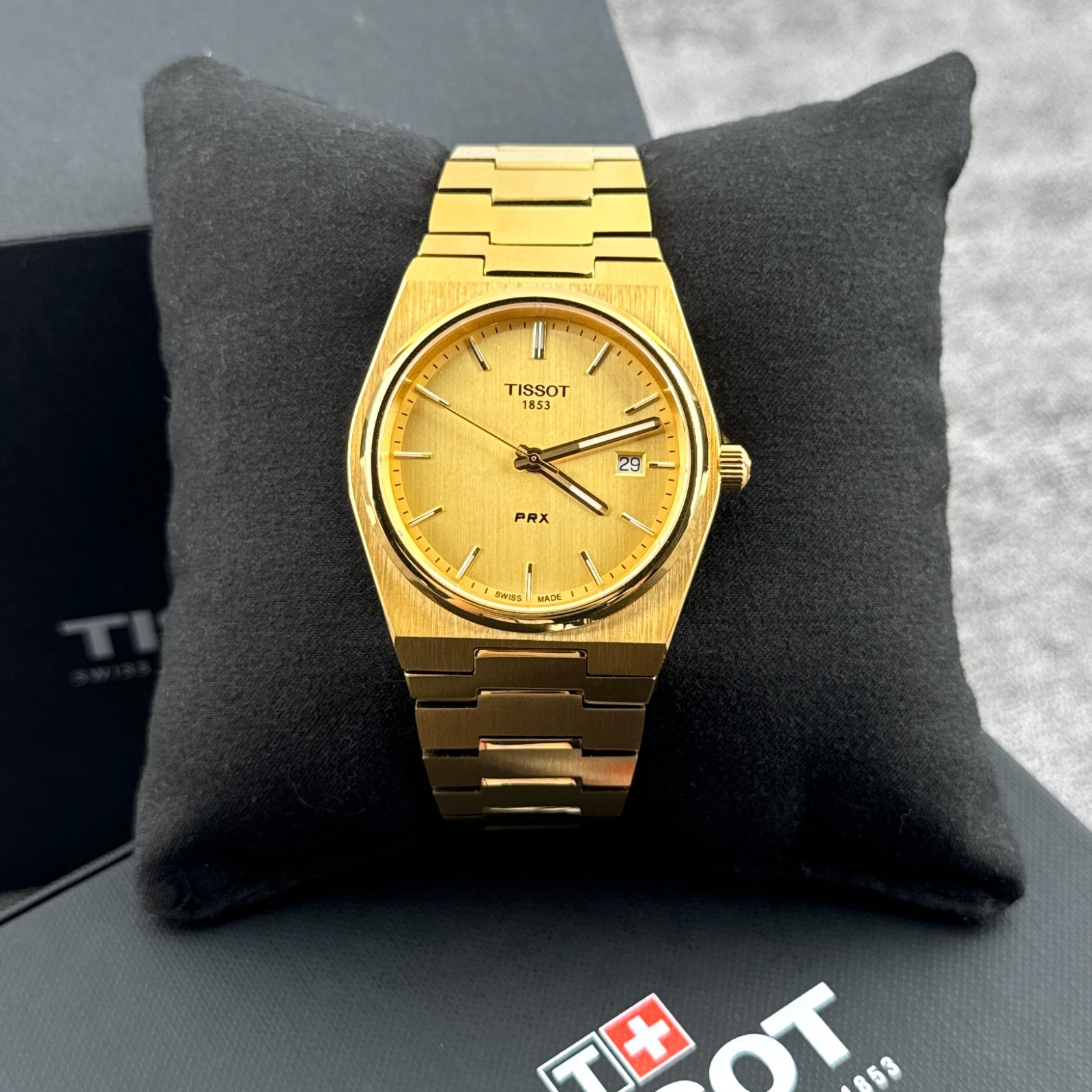 TISSOT PRX Classic STAINLESS STEEL Champagne DIAL Men’s 40 WATCHT T1374103302100