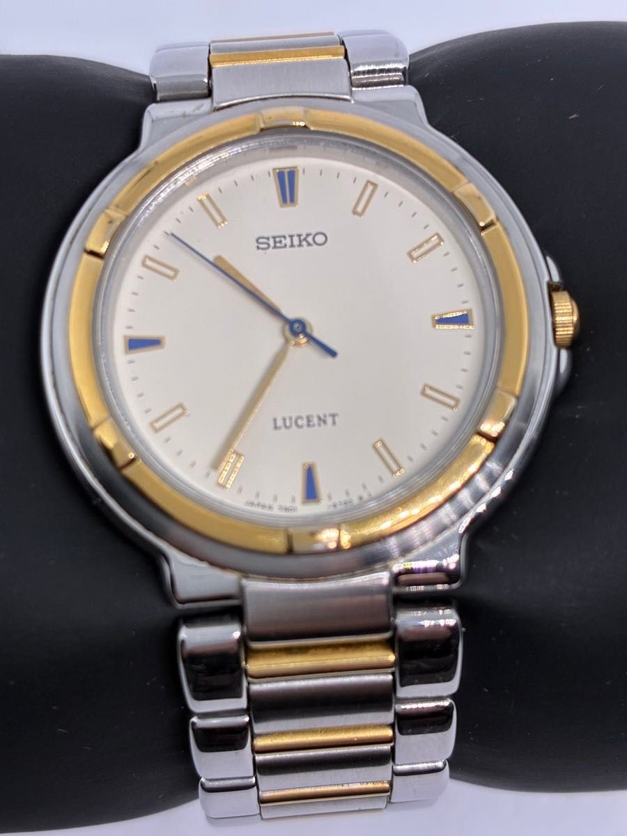 SEIKO LUCENT Watch A stylish piece with a combination color New battery replaced