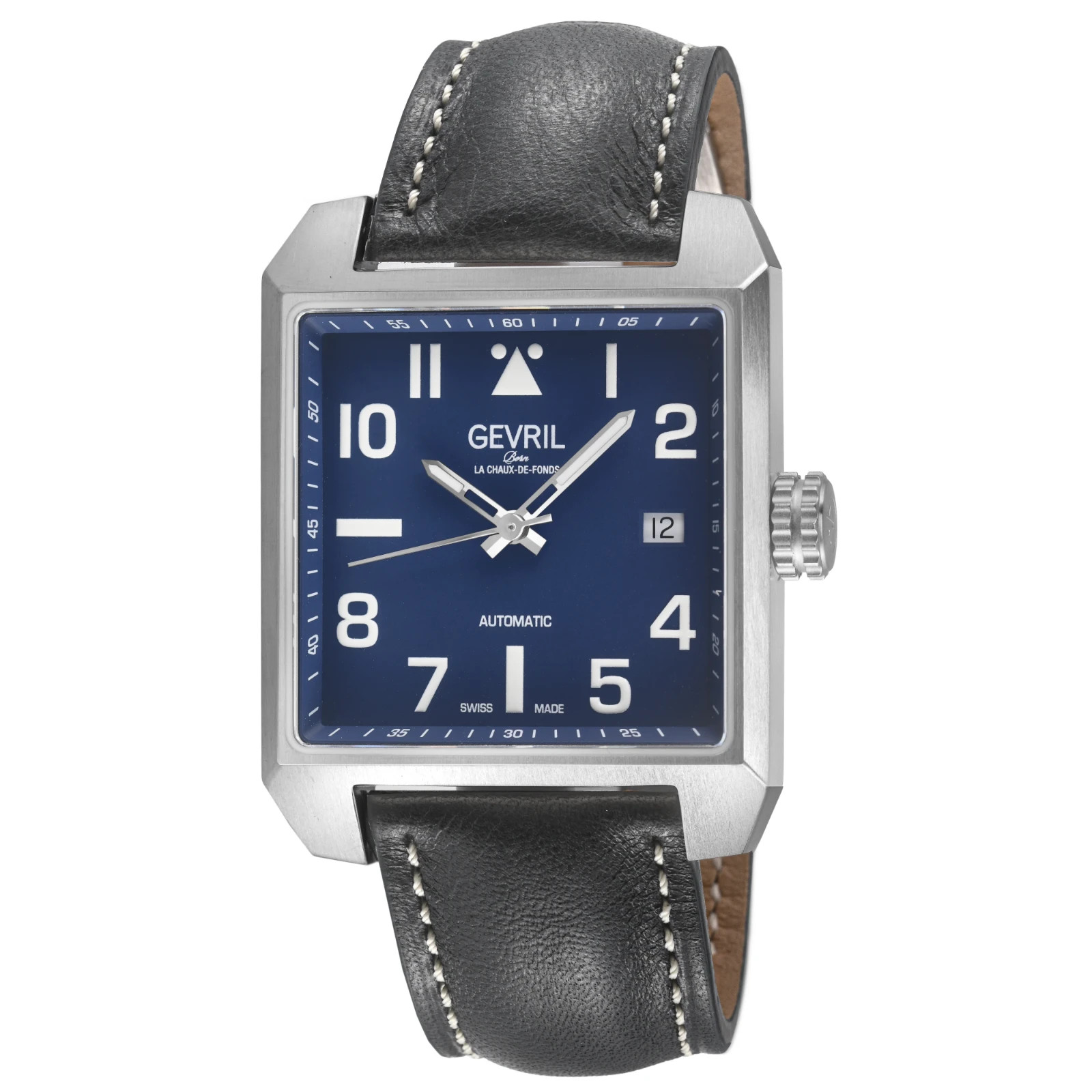 Gevril 44711 Men’s Herald Square Handmade Italian Leather Swiss Automatic Watch