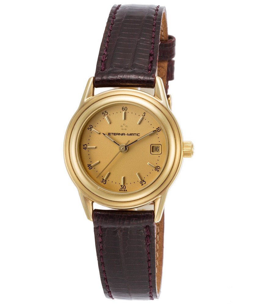Eterna Swiss Made Automatic Women’s Lizard Leather Classic Luxury Watch RARE NEW