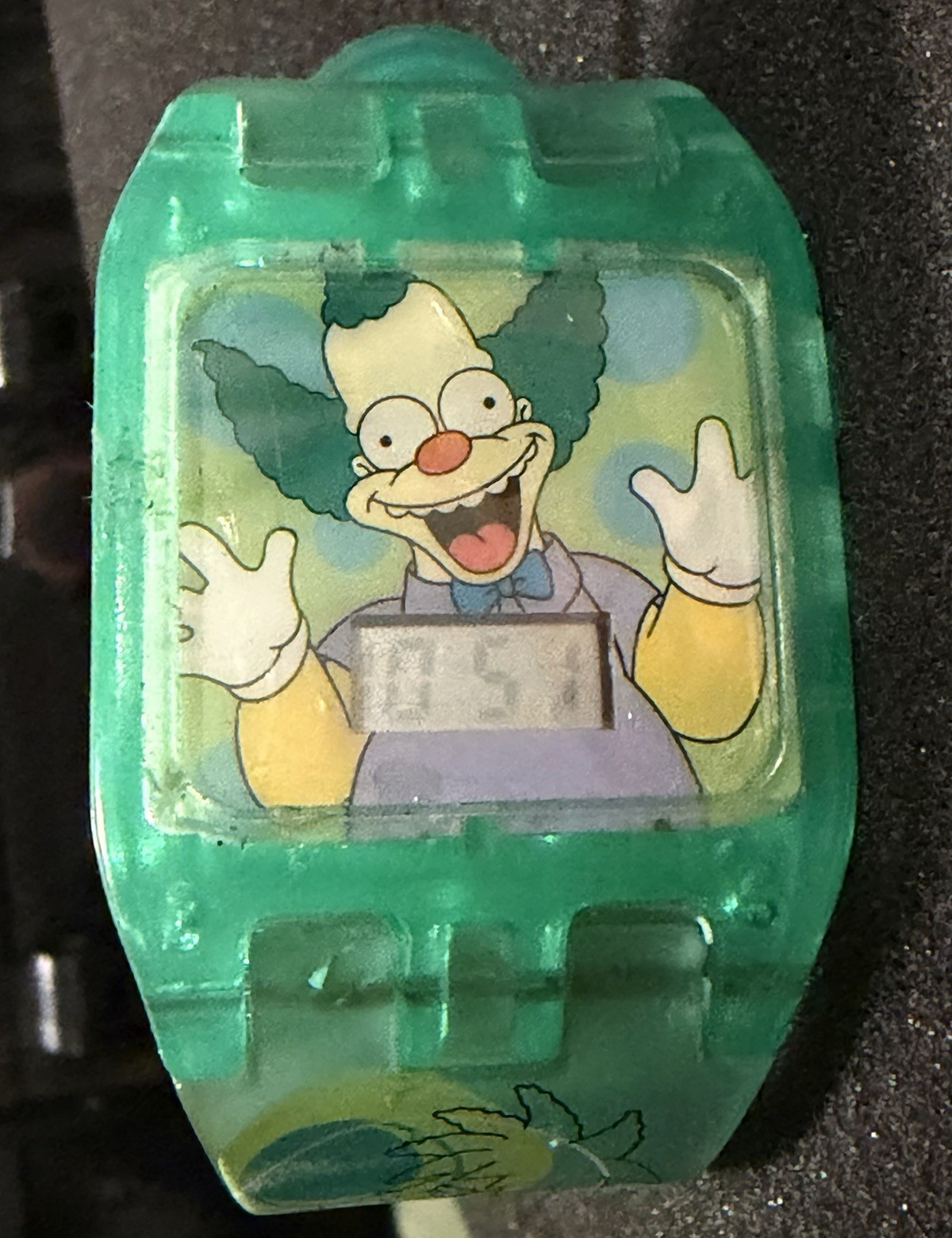 Burger King Simpsons Krusty Kids Digital Quartz Watch Green Plastic Band