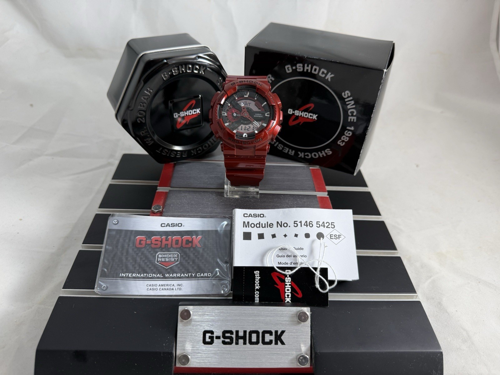 Casio G-Shock Watch GA-110NM-4ACR Dark Red Metallic With Box