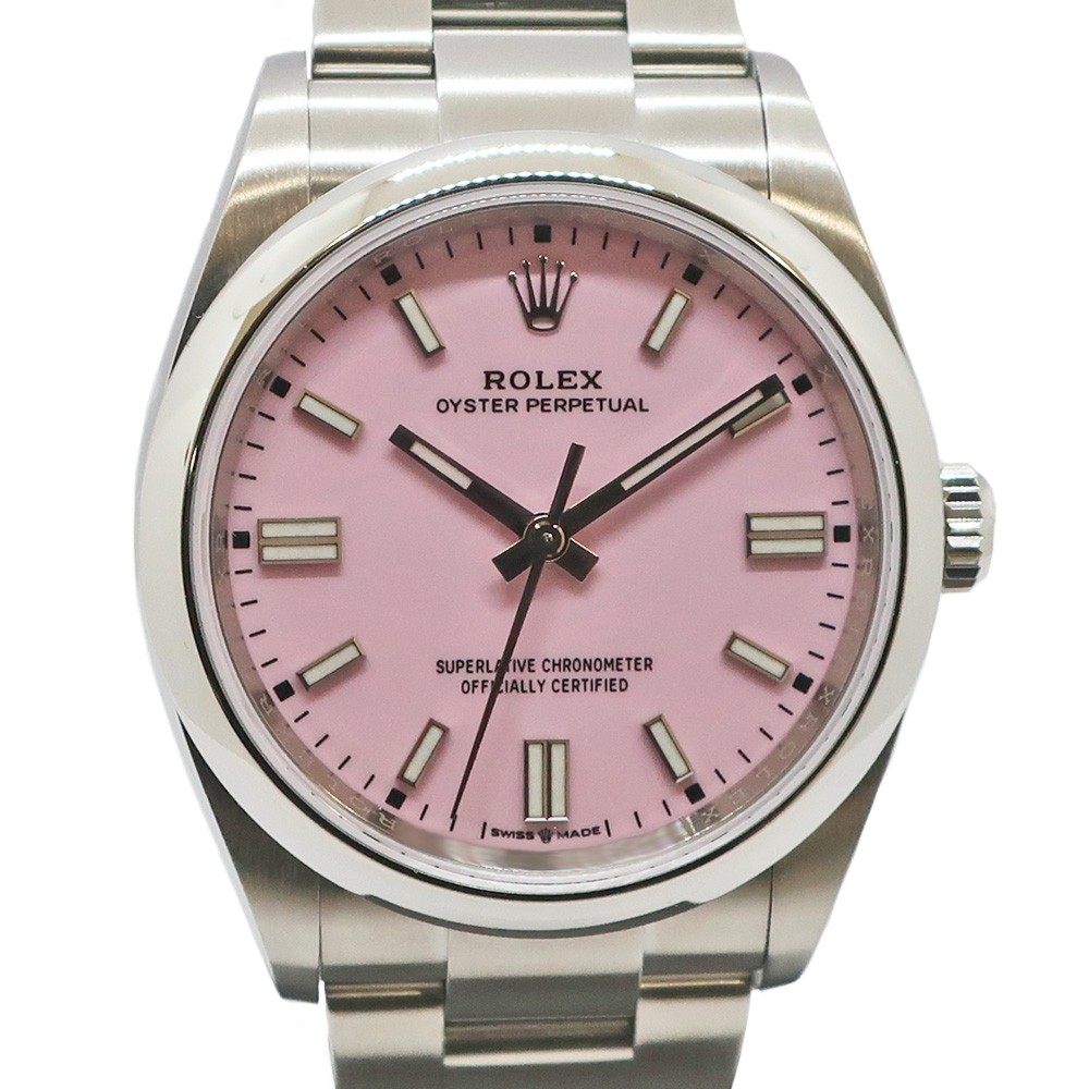 Rolex Oyster Perpetual 36 126000 36mm Stainless Steel Pink Wristwatch #UW1809
