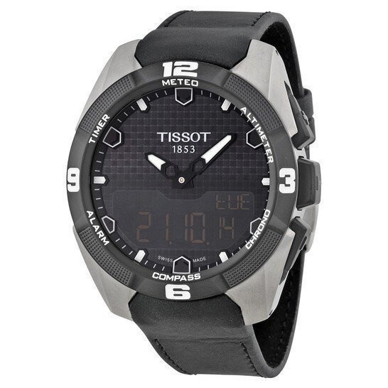 Tissot T-Touch Expert Solar 45mm Analog-Digital Mens Black Watch T0914204605100