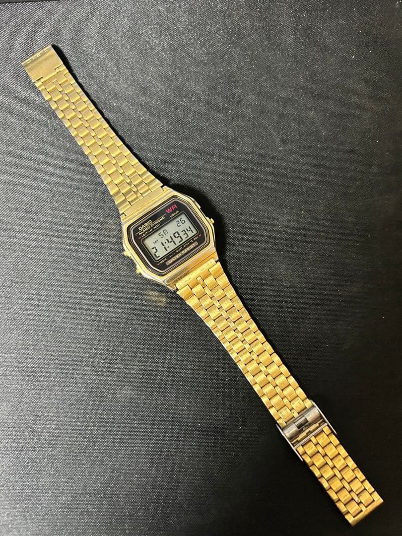 CASIO A159W Gold Digital Watch