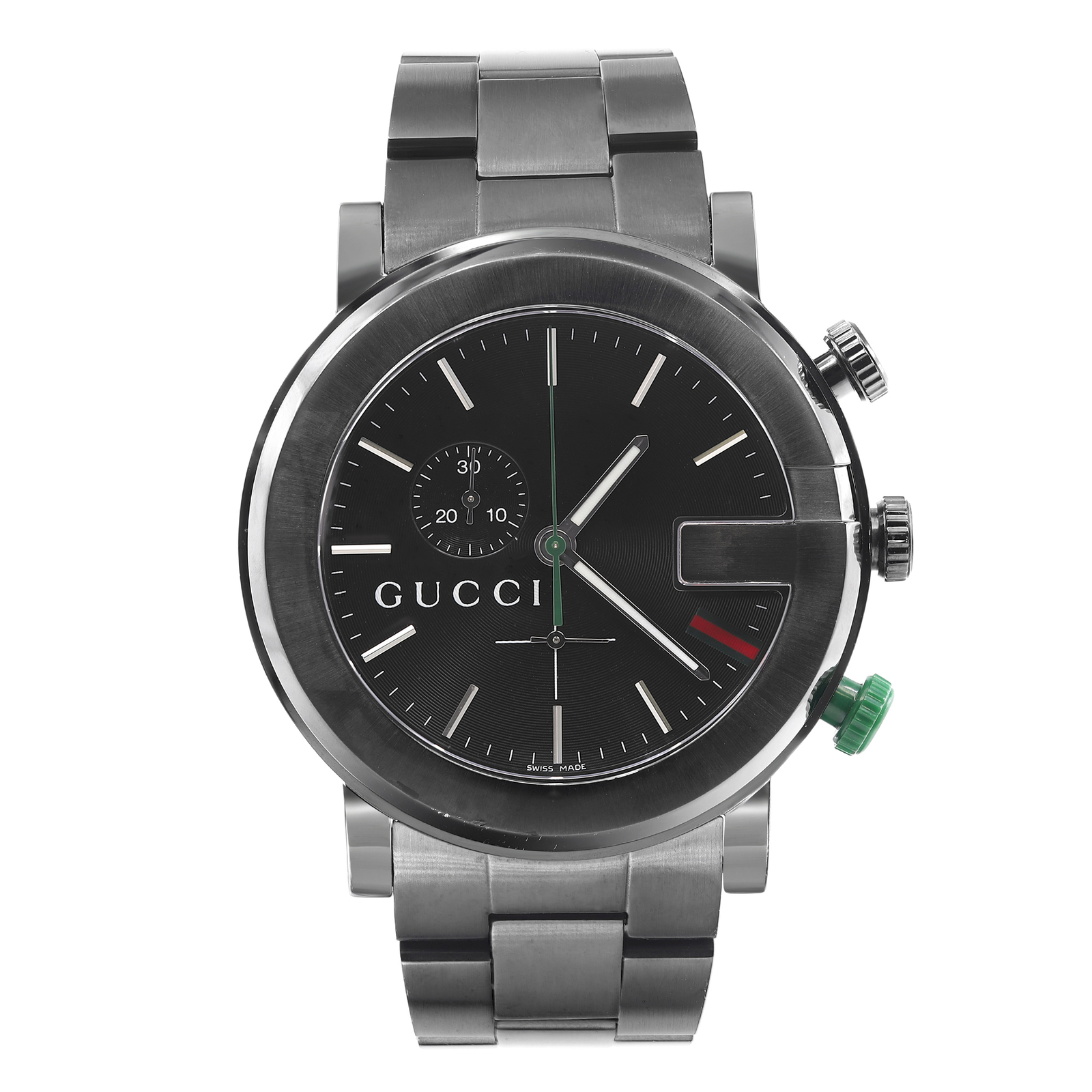 Gucci G-Chrono PVD Stainless Steel Black Dial Mens Quartz Watch YA101331