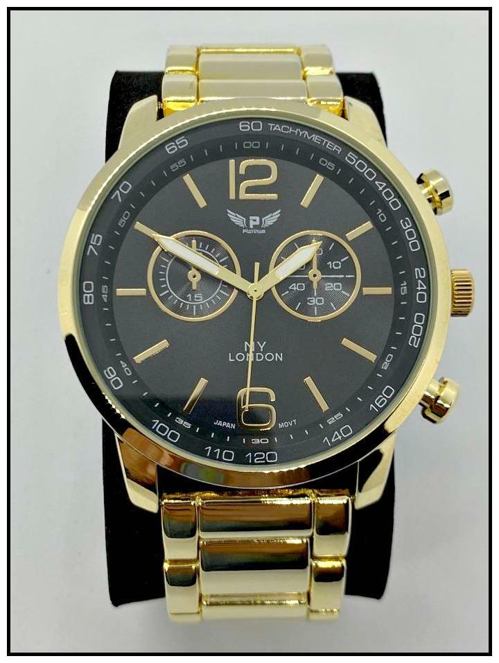 Men’s CLASSY ELEGANT DIVER Round Gold LUXURY Designer Fashion WRIST WATCH 48mm