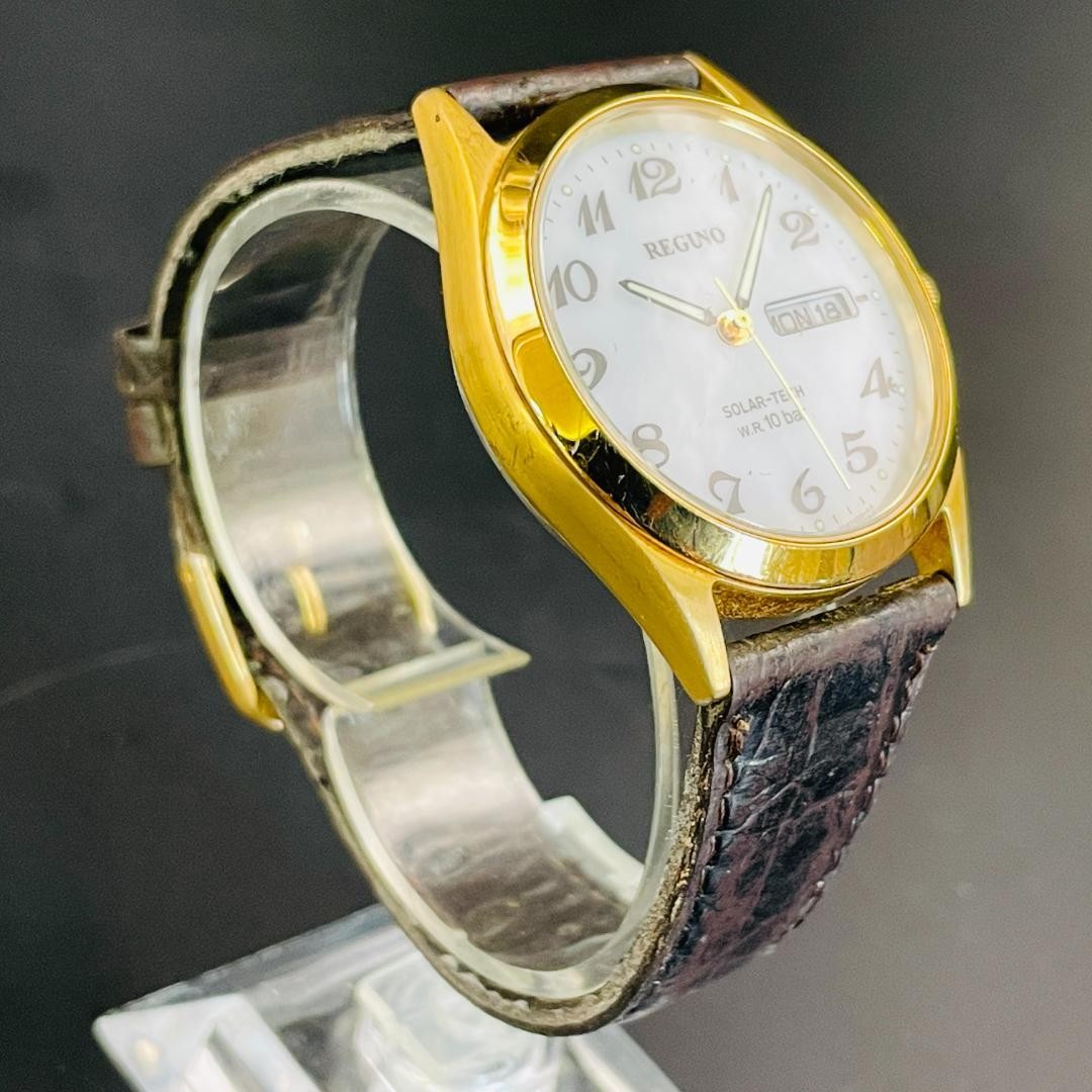 CITIZEN REGUNO E101 Solar-Tech Men’s Watch Day-Date Gold Color