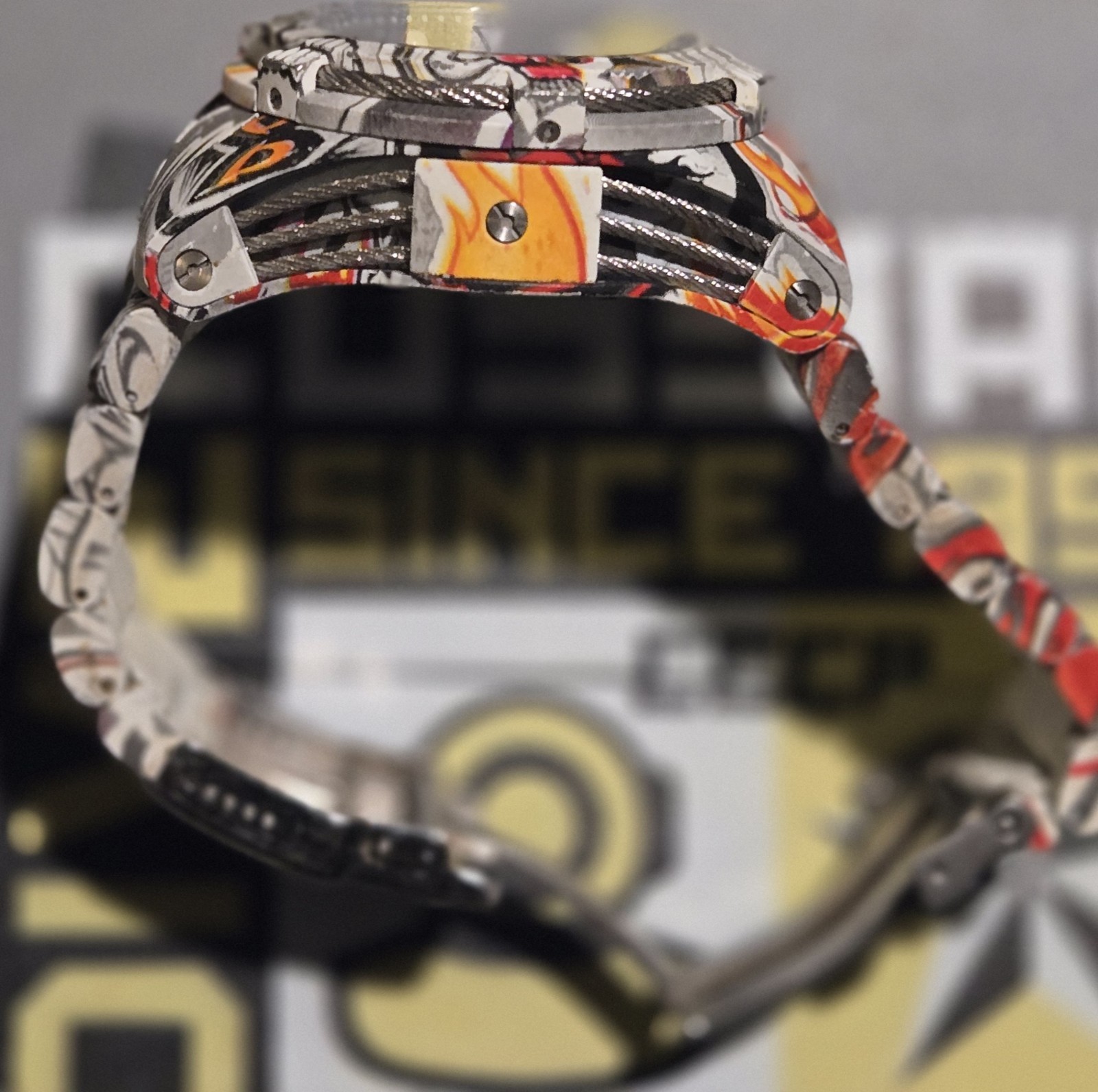 Invicta Bolt Men’s Quartz Chronograph Date Black/Silver/Yellow Dial SS 52mm 200m