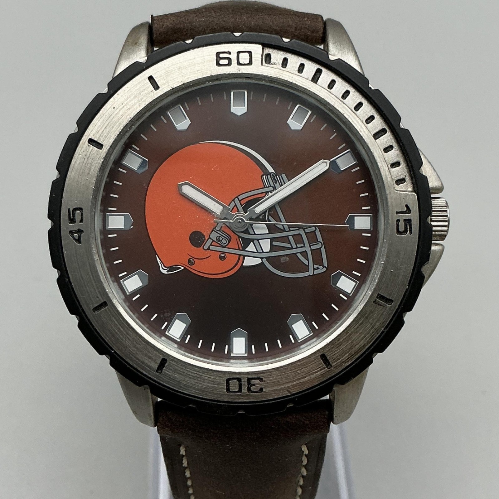 Game Time Veteran Series Mens Watch 43mm Cleveland Browns NFL New Battery