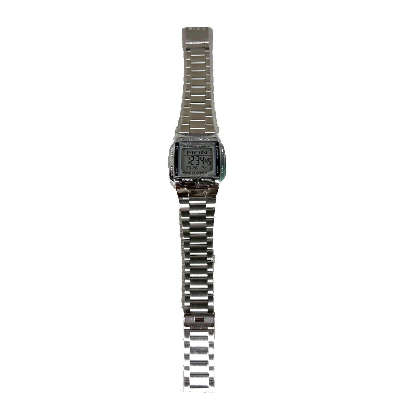 Casio DB360-1A DataBank Wrist Watch Silver 10 Year Battery