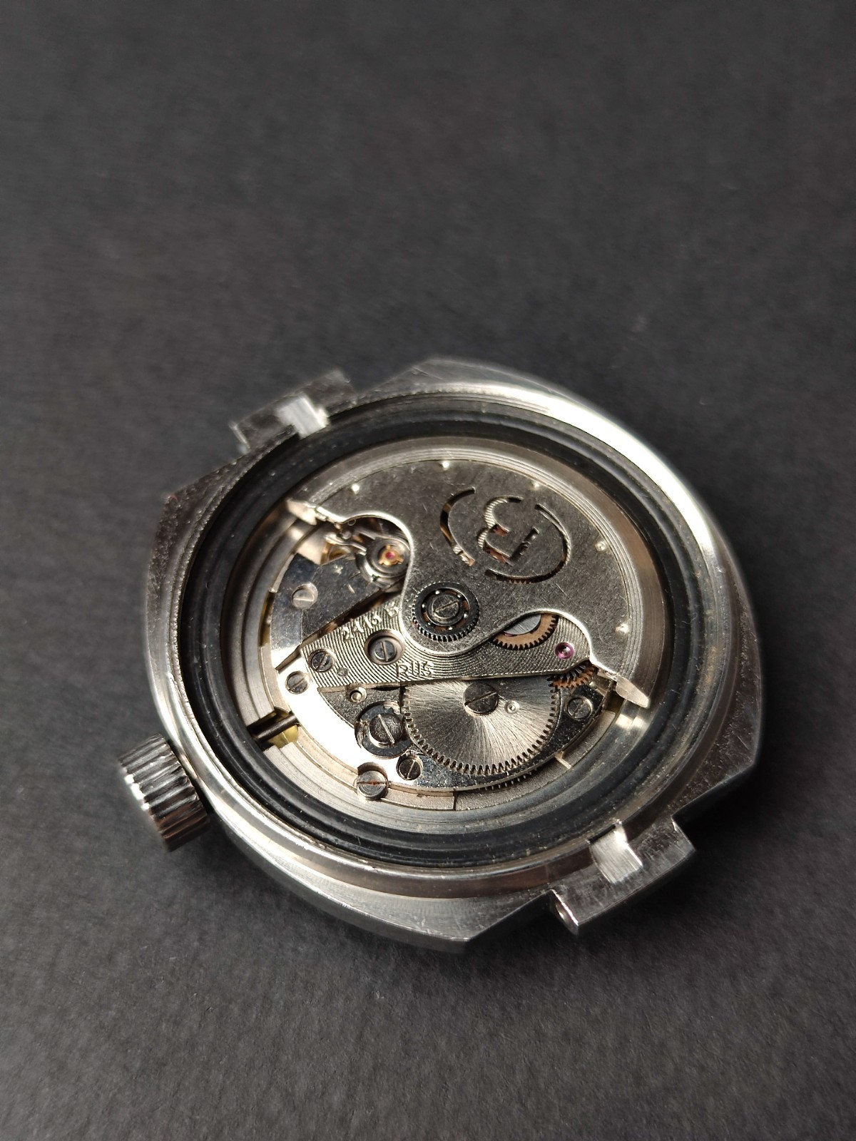 Rare Russian mechanical watch with self-winding Vostok Neptune movement 2416