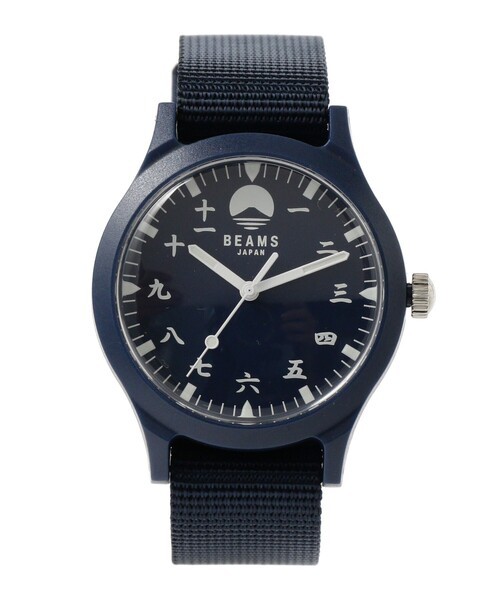 Beams Japan Kanji Dial Mt Fuji Unisex Analog Watch Indigo Black Made in Japan