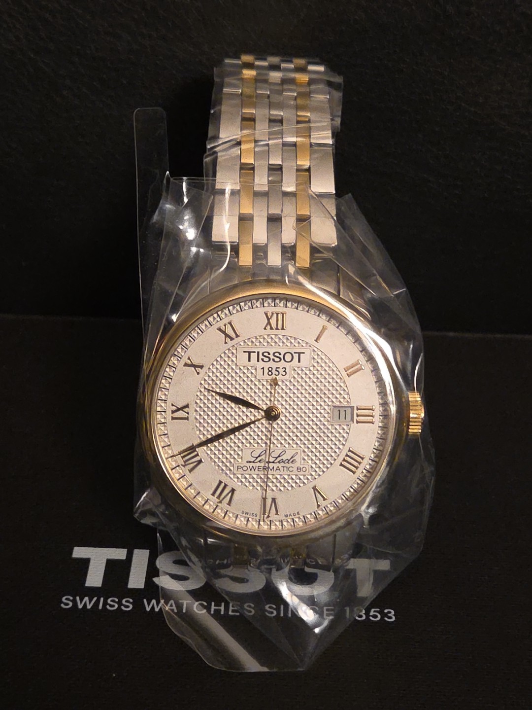 Tissot Le Locle Powermatic 80 Automatic 39.3 MM Watch T006407B Gold & Silver NEW