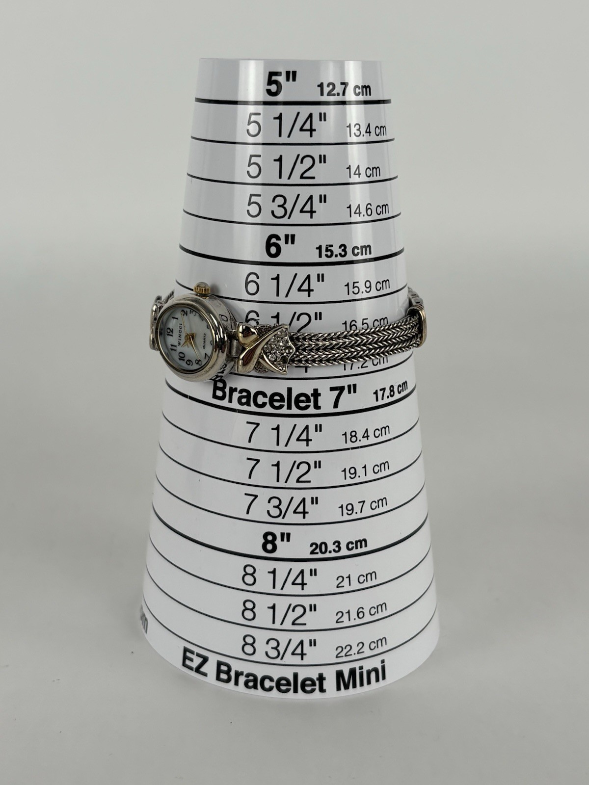 Wincci 18mm Sterling Silver Plated Quartz Watch w/Bracelet & New Battery