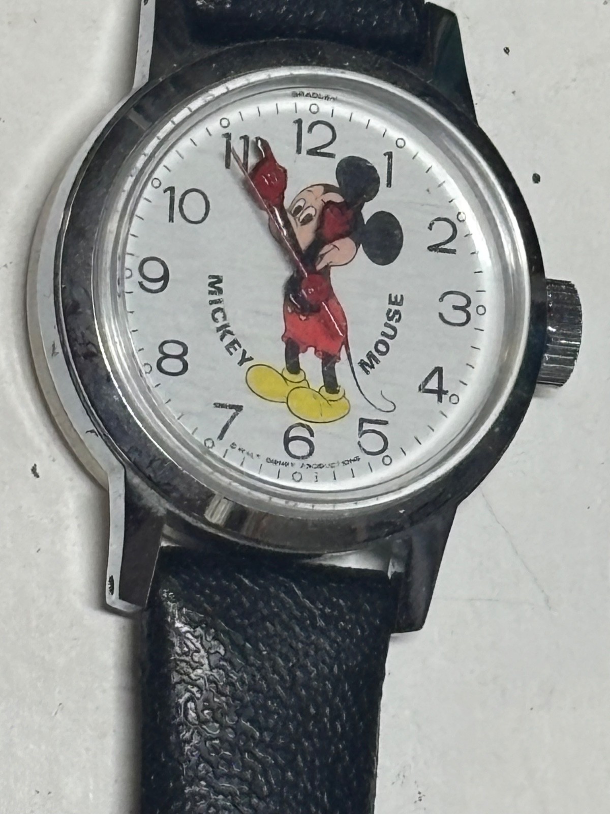 Disney Nodding Head Mickey Mouse Watch! From 1960s! Great Shape!