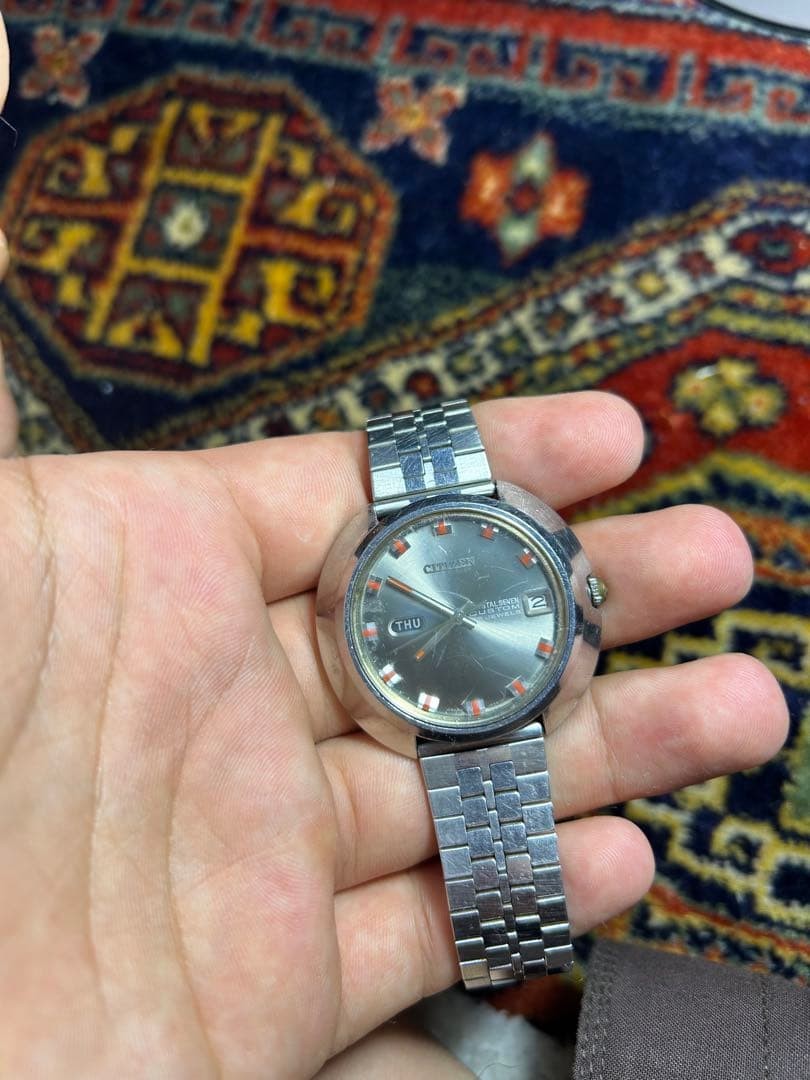 Citizen Crystal Seven Automatic Day Date Watch Used