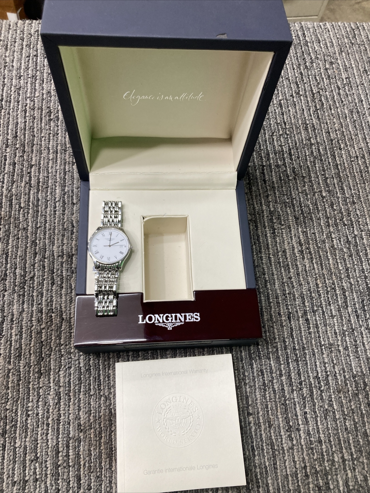 LONGINES L4.759.4 Lyre quartz stainless steel band in box