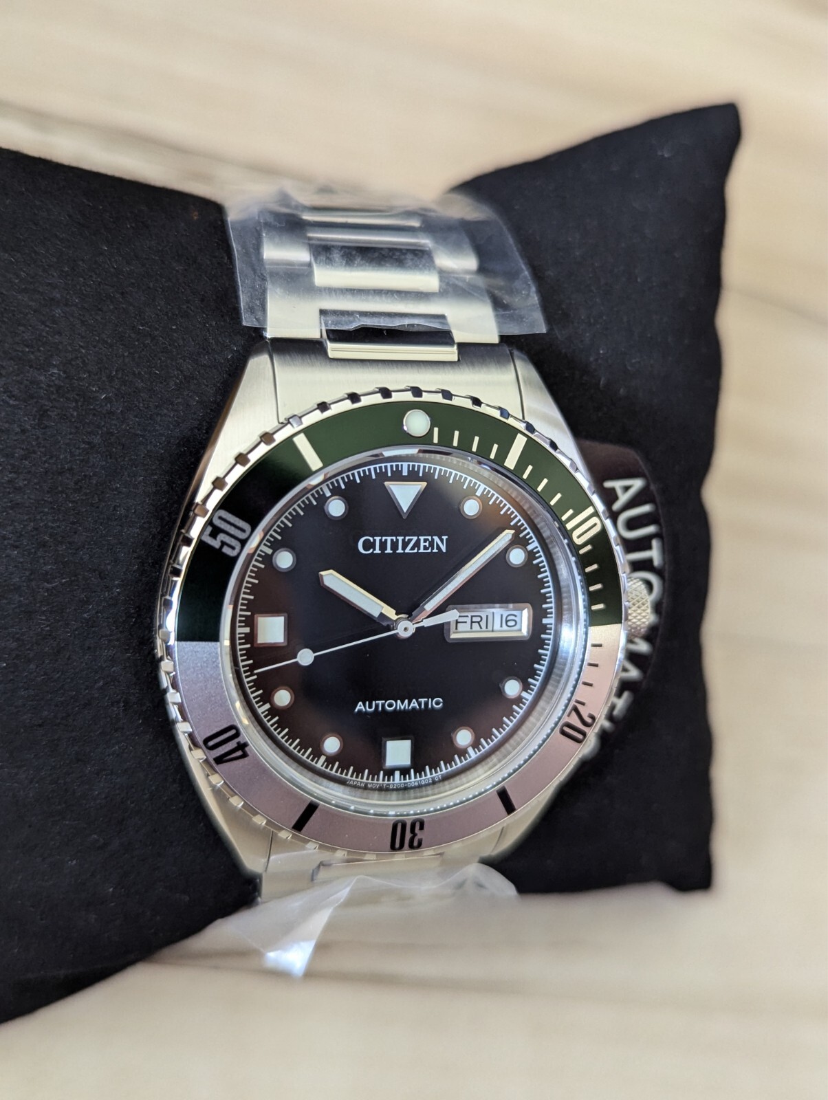 Citizen Automatic Sapphire Crystal Black Dial NH7531-50E Sports Watch